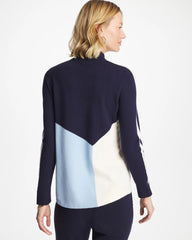 Crystal Topaz Zenergy® Luxe Colorblock Half-Zip Pullover