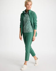 Water Lily Green Zenergy® UPF Paint Snap Mockneck