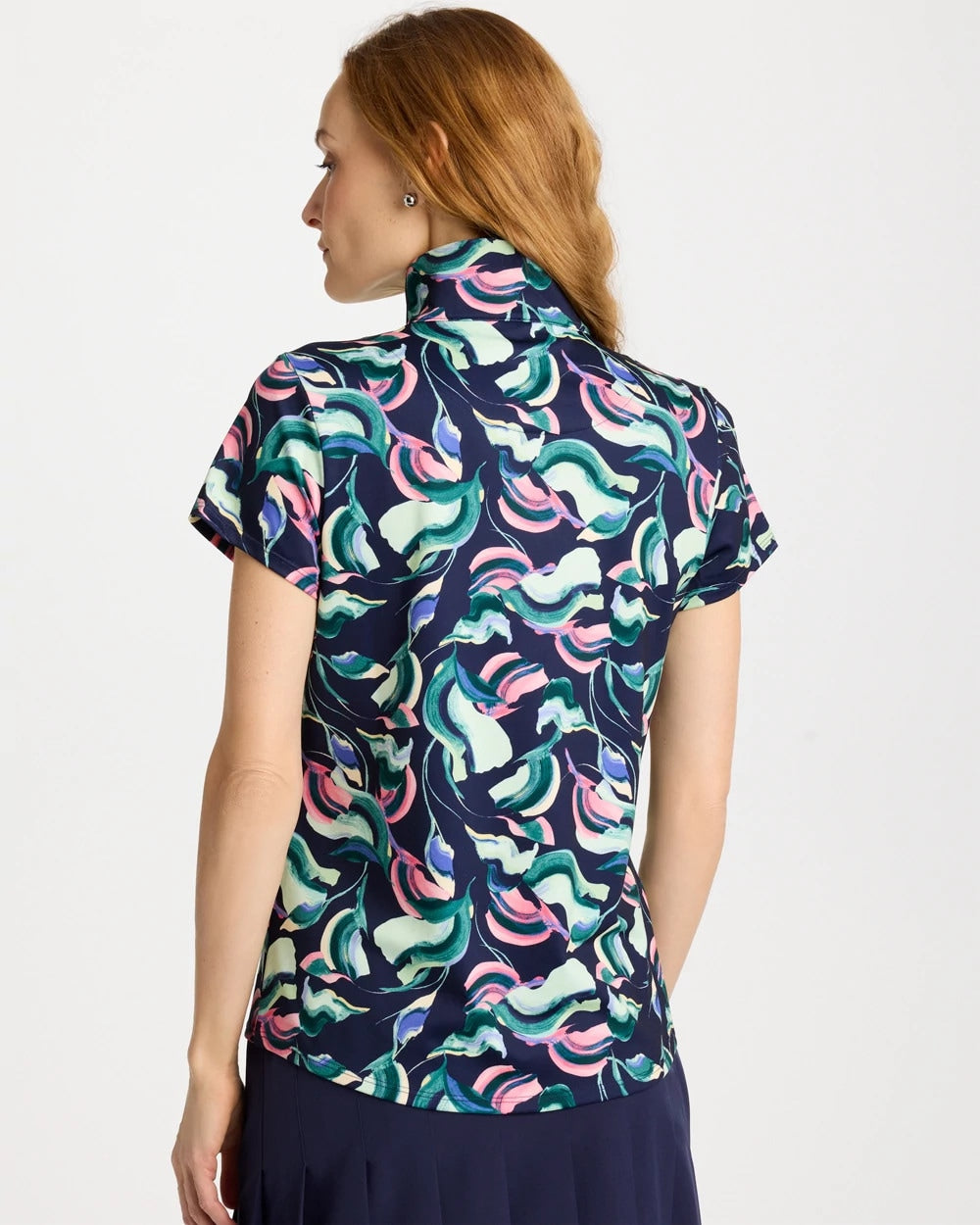 Blossom Zenergy® UPF Blooms Half Zip Polo