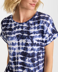 Passport Blue Zenergy® Tie-Dye Scoop-Neck Tee