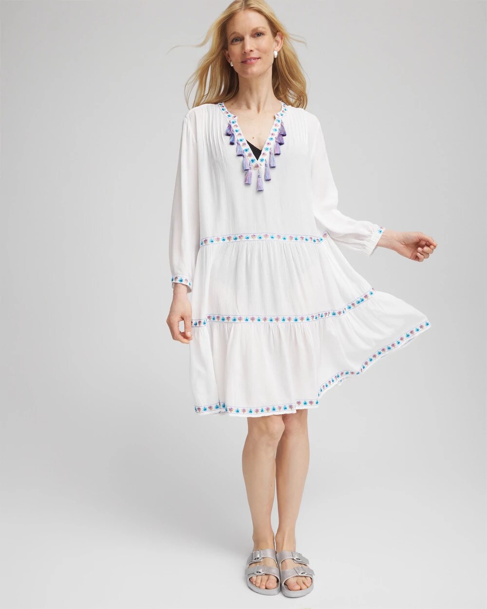 Alabaster Chico's Beach Swimsuit Cover-Up Dress