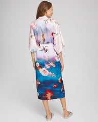 Multi Print Gottex Under The Sea Kimono