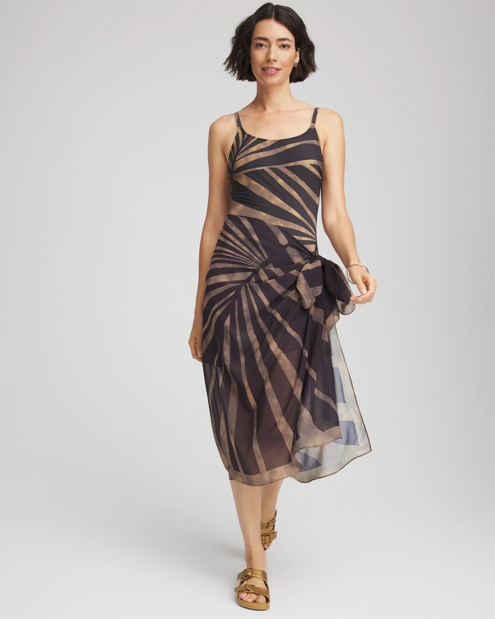 Black/Brown Gottex Desert Queen Pareo