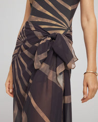 Black/Brown Gottex Desert Queen Pareo