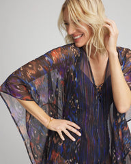Black/Multi Miraclesuit® Tapiz Caftan Cover-Up
