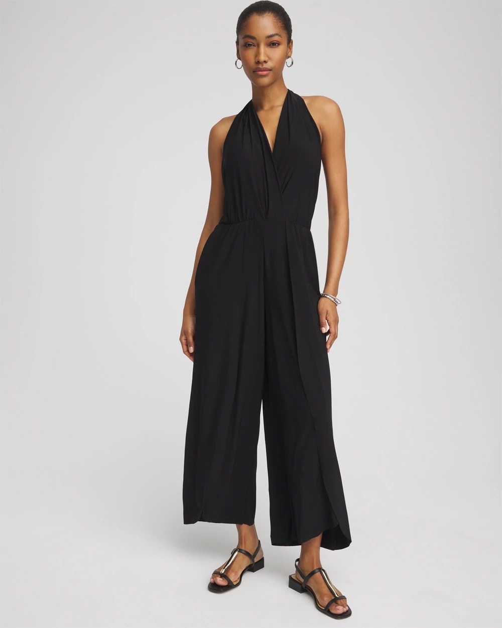 Black Magicsuit Surplice Neck Jumpsuit