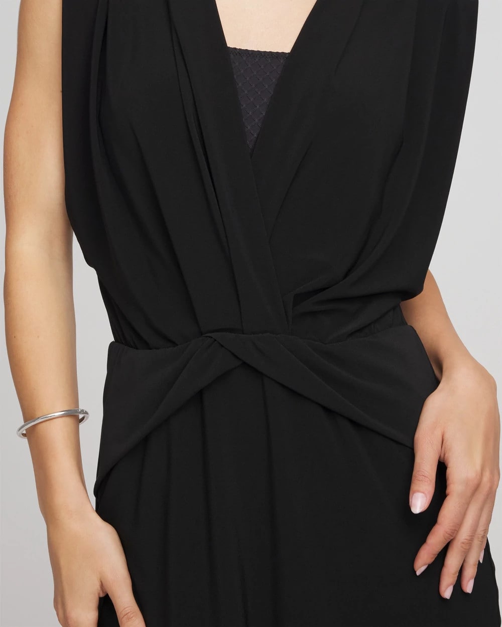 Black Magicsuit® Surplice Dress Cover Up