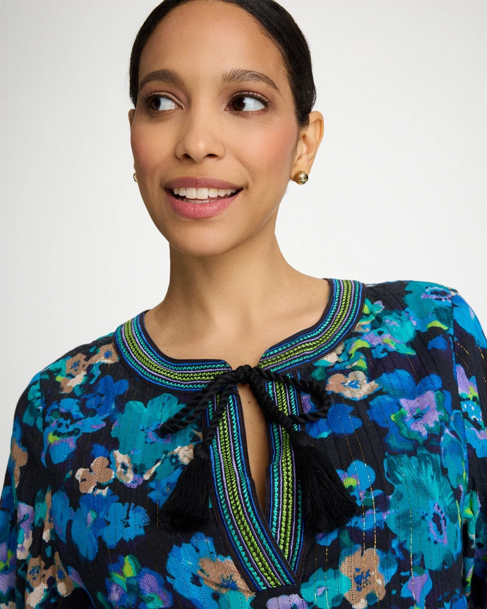 Black/Multi Secret Garden Beach Dress