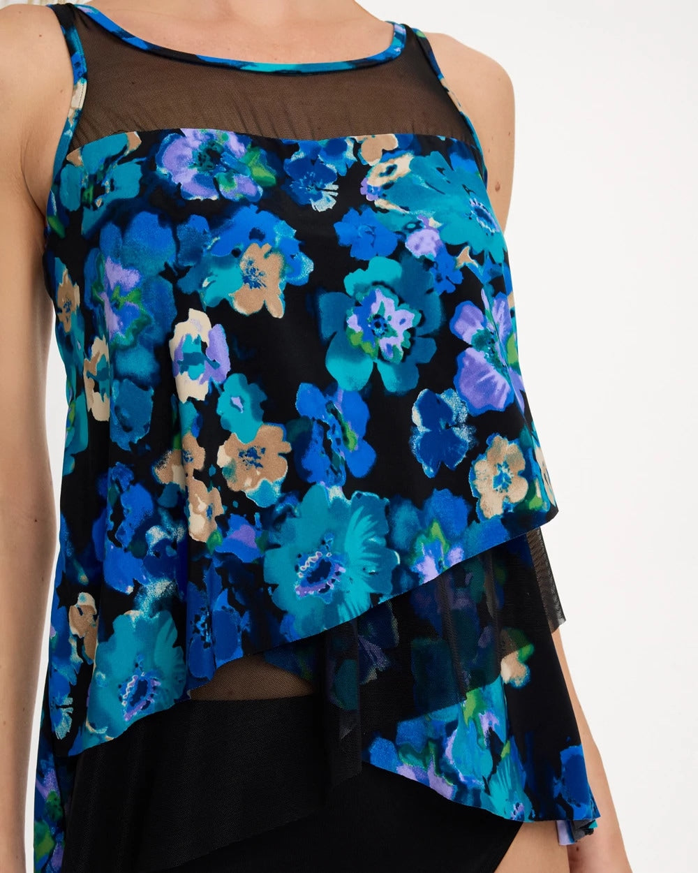 Black/Multi Secret Garden Mirage Tankini