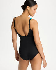 Black/Multi Secret Garden Oceanus One Piece