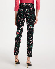 Black Kyoto Bloom Brigitte™ Slim Ankle Pants