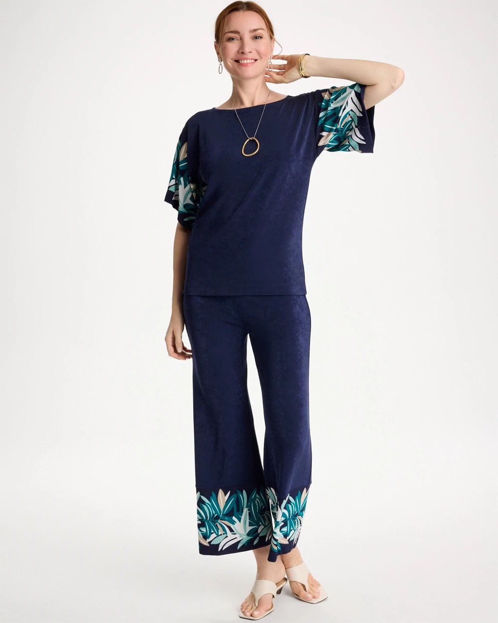 Kings Navy Travelers™ Printed Kimono Sleeve Top