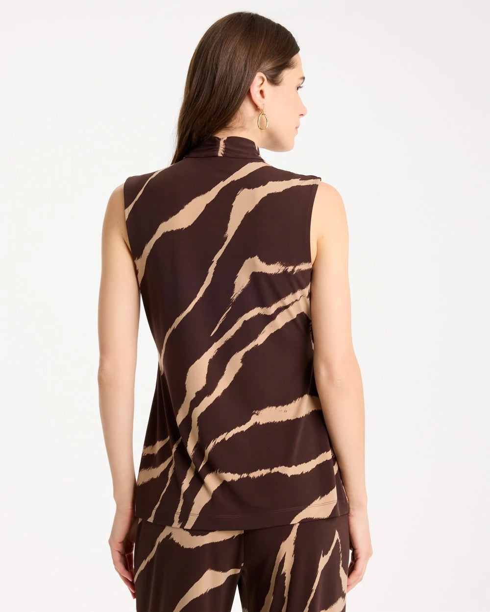 Cocoa Bean Travelers™ Zebra Knit Wrap Top