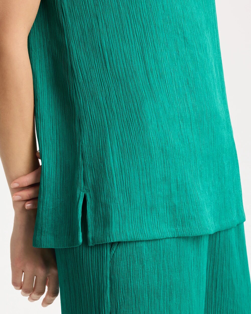 Topanga Green Travelers™ Crinkle Textured Tank
