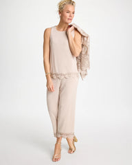Smokey Taupe Travelers™ Scallop Lace Tank