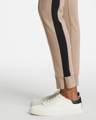 Studio Taupe Zenergy® Double-Knit Contrast Ankle Pants