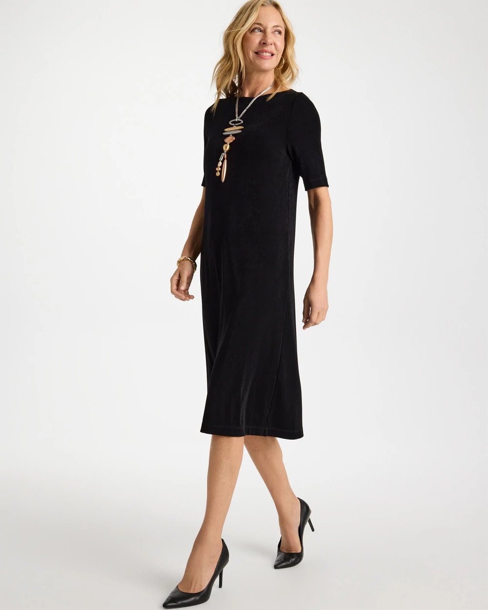 Travelers Black Travelers™ Elbow Sleeve Dress