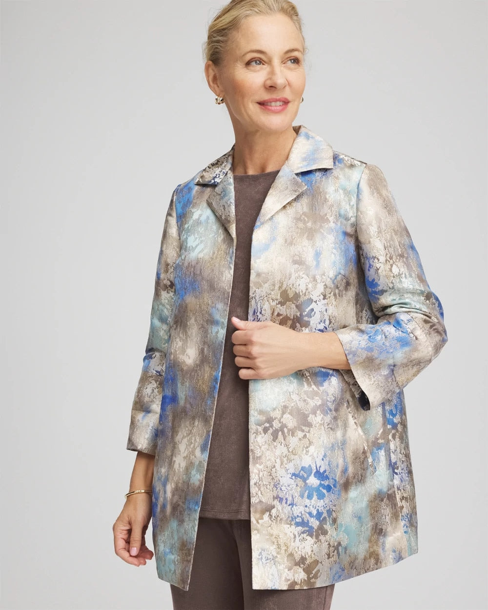 Walnut Travelers™ Collection Watercolor Jacquard Jacket