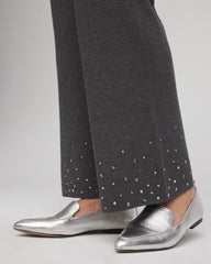 Graphite Gray Travelers™ Embellished Straight-Leg Pants