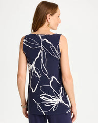 Passport Blue Travelers™ Knit Botanical Jeweled Tunic