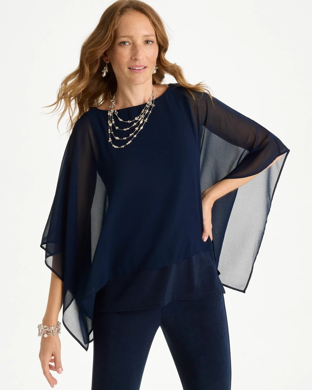 Travelers India Ink Travelers™ Chiffon Layered Top