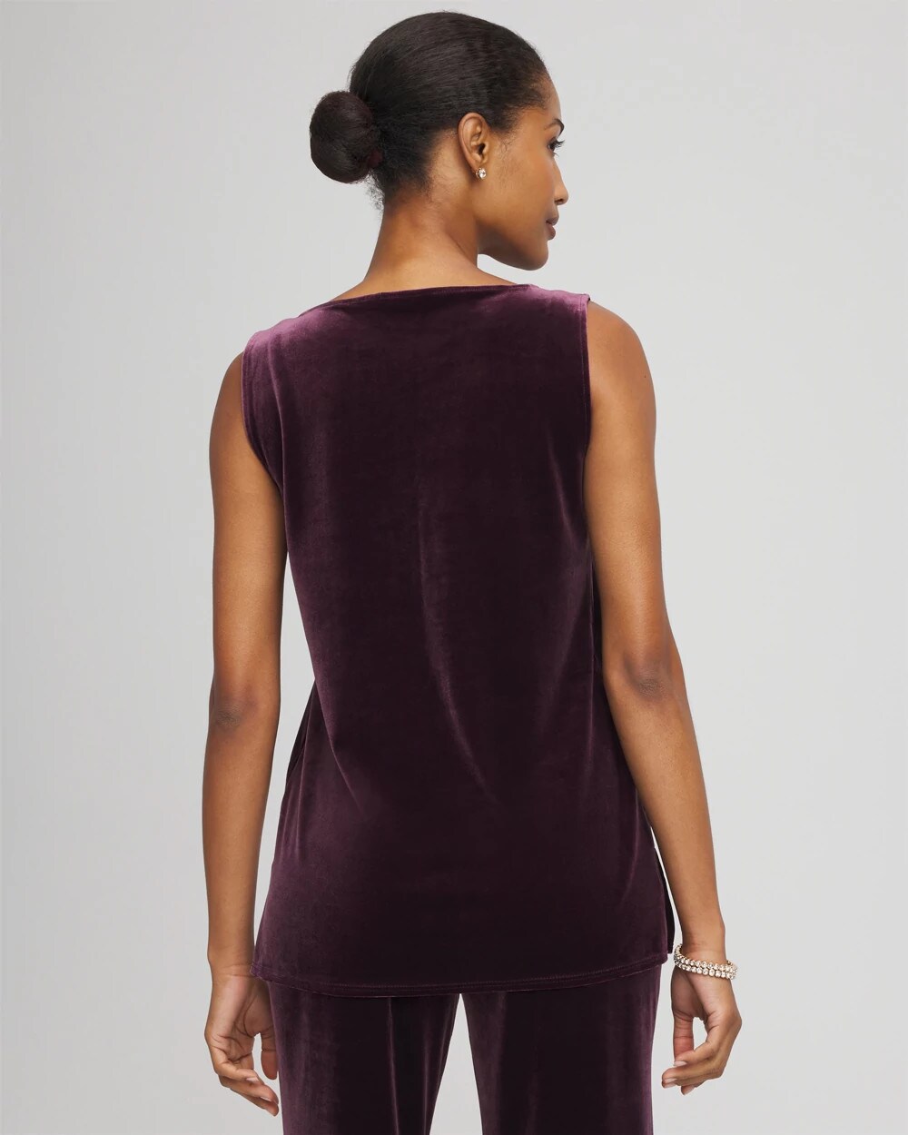 Night Bloom Travelers™ Velvet Side-Slit Tank