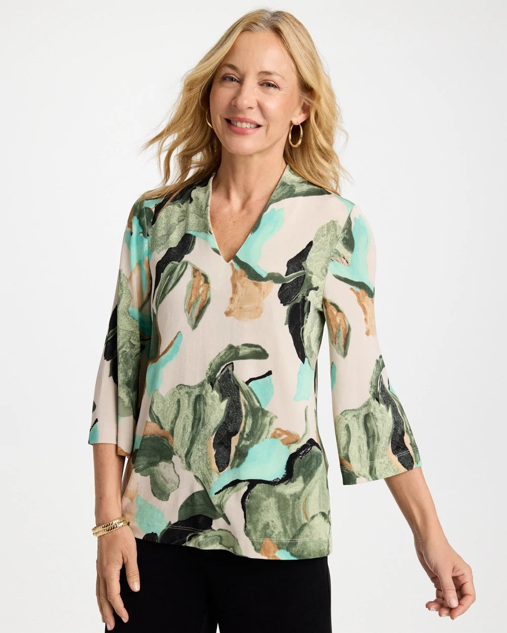 Kelp Forest Travelers™ Bloom V-Neck Kimono Top