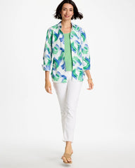 Amparo Blue No Iron™ Printed Stretch Shirt