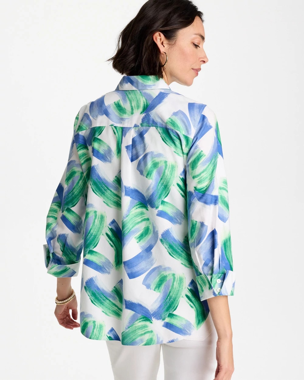 Amparo Blue No Iron™ Printed Stretch Shirt