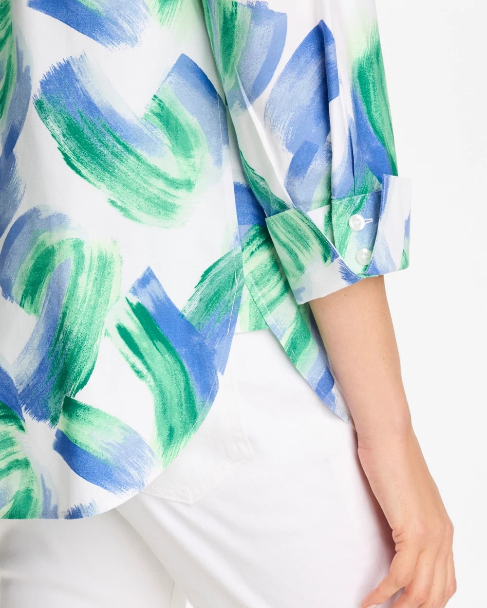 Amparo Blue No Iron™ Printed Stretch Shirt