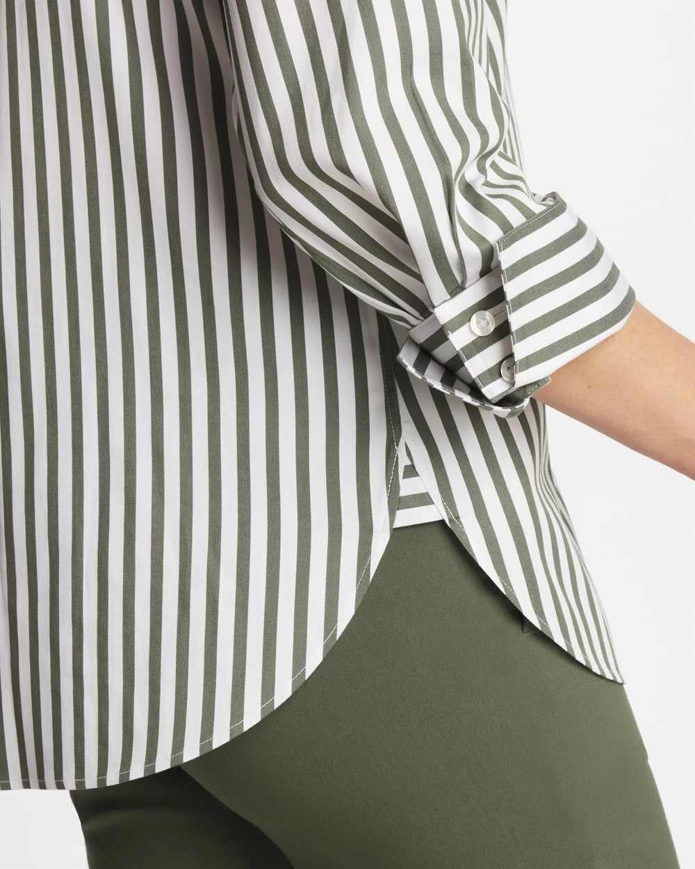 Kelp Forest No Iron™ Stretch Striped Shirt