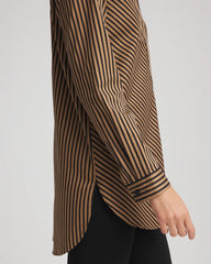 Black No Iron™ Slimming Imperial Stripe Tunic