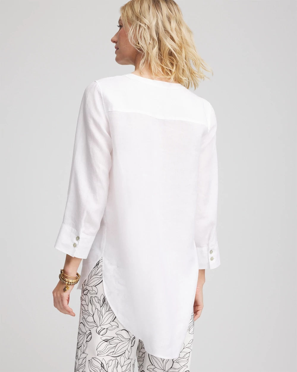Optic White No Iron™ Linen Tunic