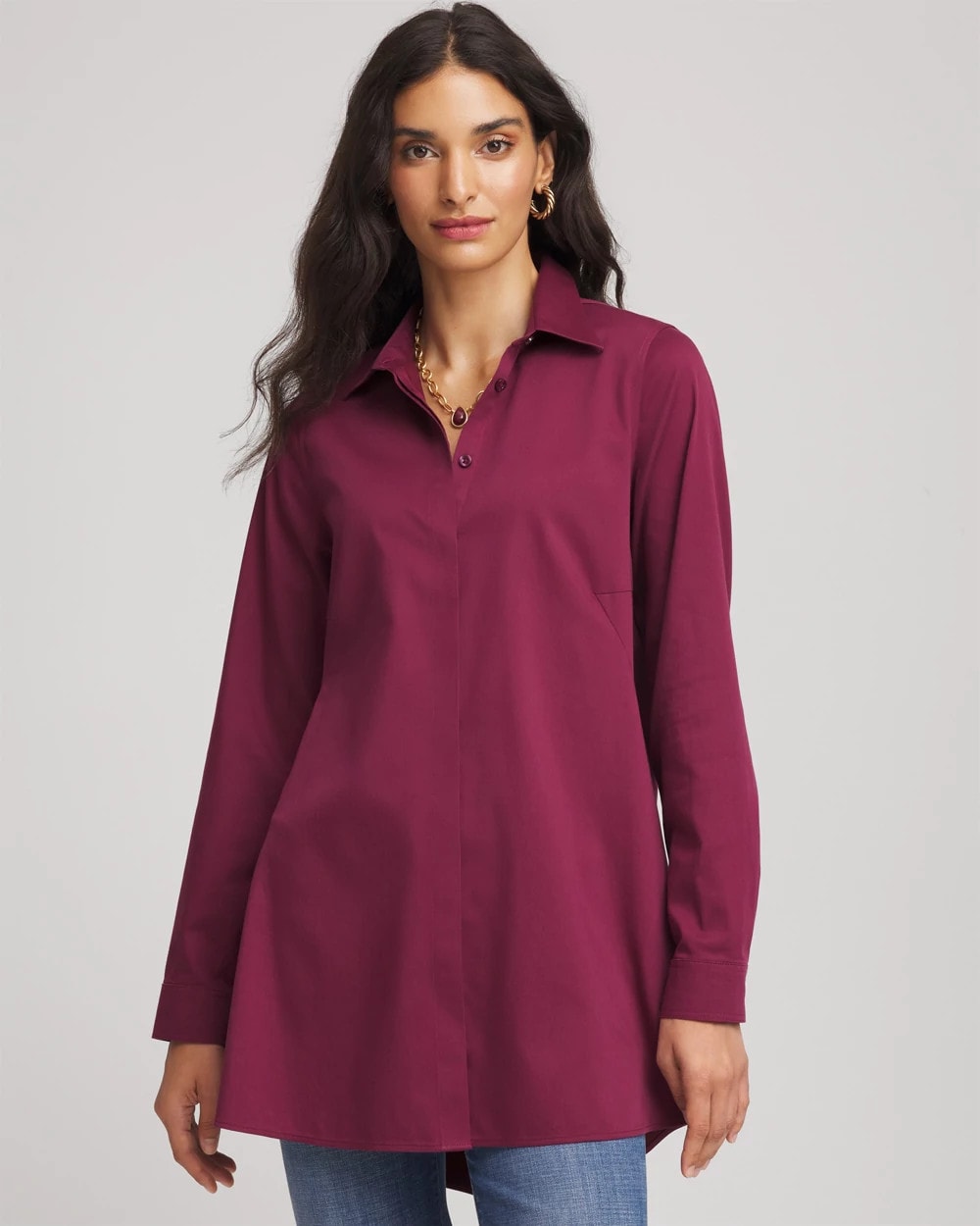 Deep Chianti No Iron™ Pocketed Tunic