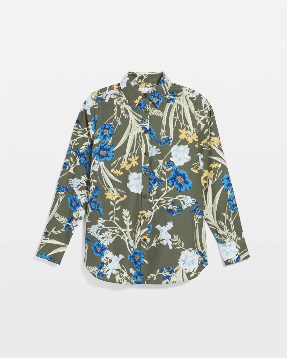 Nettle Leaf No Iron™ Printed Sateen Shirt