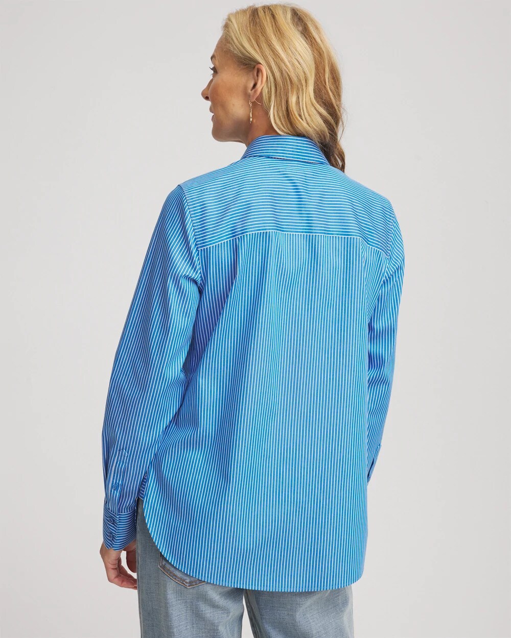 Empire Blue No Iron™ Classic Striped Shirt