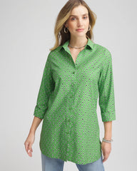 Salted Lime No Iron™ Geo-Print Tunic