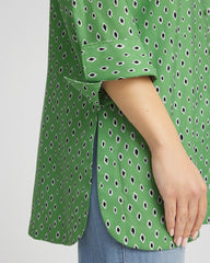 Salted Lime No Iron™ Geo-Print Tunic