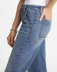 Nara Indigo Girlfriend Straight Ankle Jeans