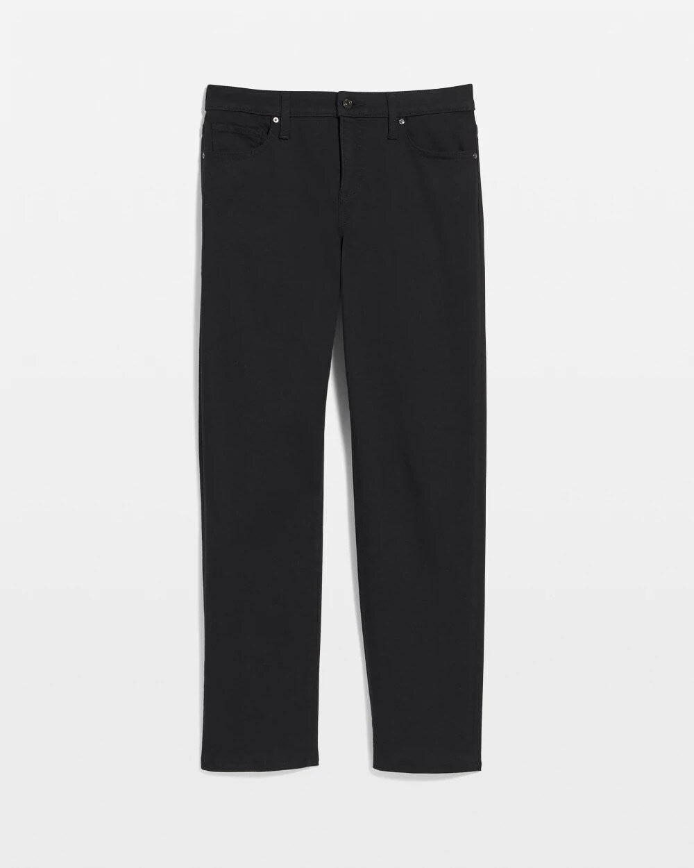 Black Girlfriend Straight Ankle Jeans