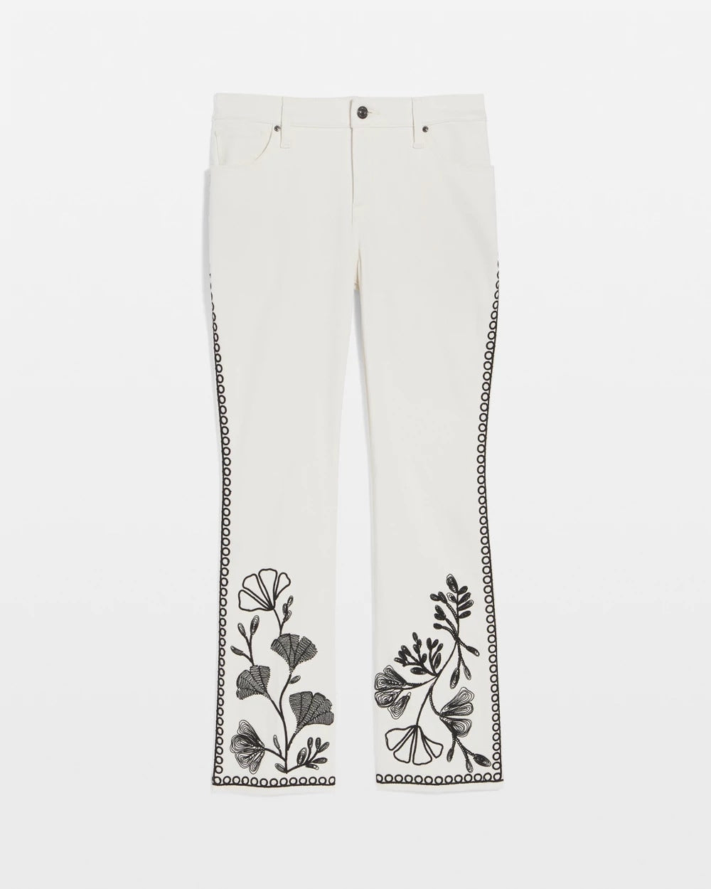 Sea Salt Ginkgo Girlfriend Cropped Flared Jeans