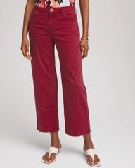 Russet Red Girlfriend Wide-Leg Crop Jean