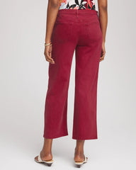 Russet Red Girlfriend Wide-Leg Crop Jean