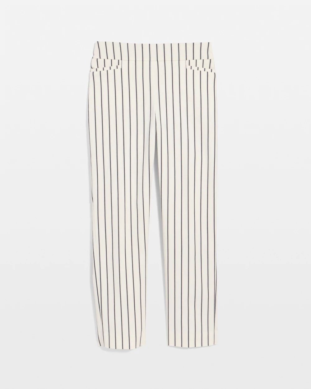 Alabaster Pinstriped Brigitte™ Slim Ankle Pants