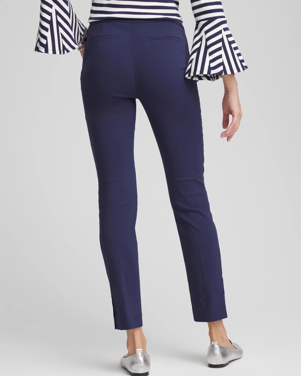 Passport Blue Brigitte™ Pull-On Slim Rivet Ankle Pants