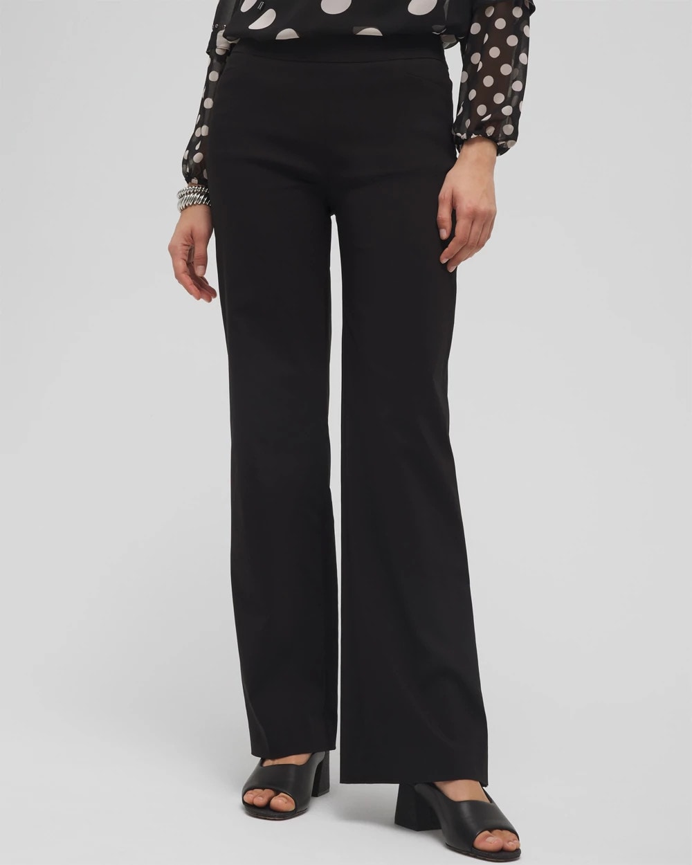 Black Brigitte™ Slim Wide-Leg Pants
