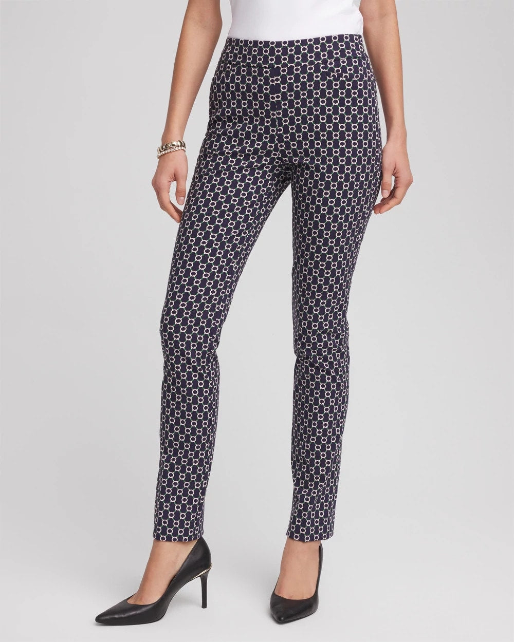 Passport Blue Brigitte™ Chain Connection Slim Pants