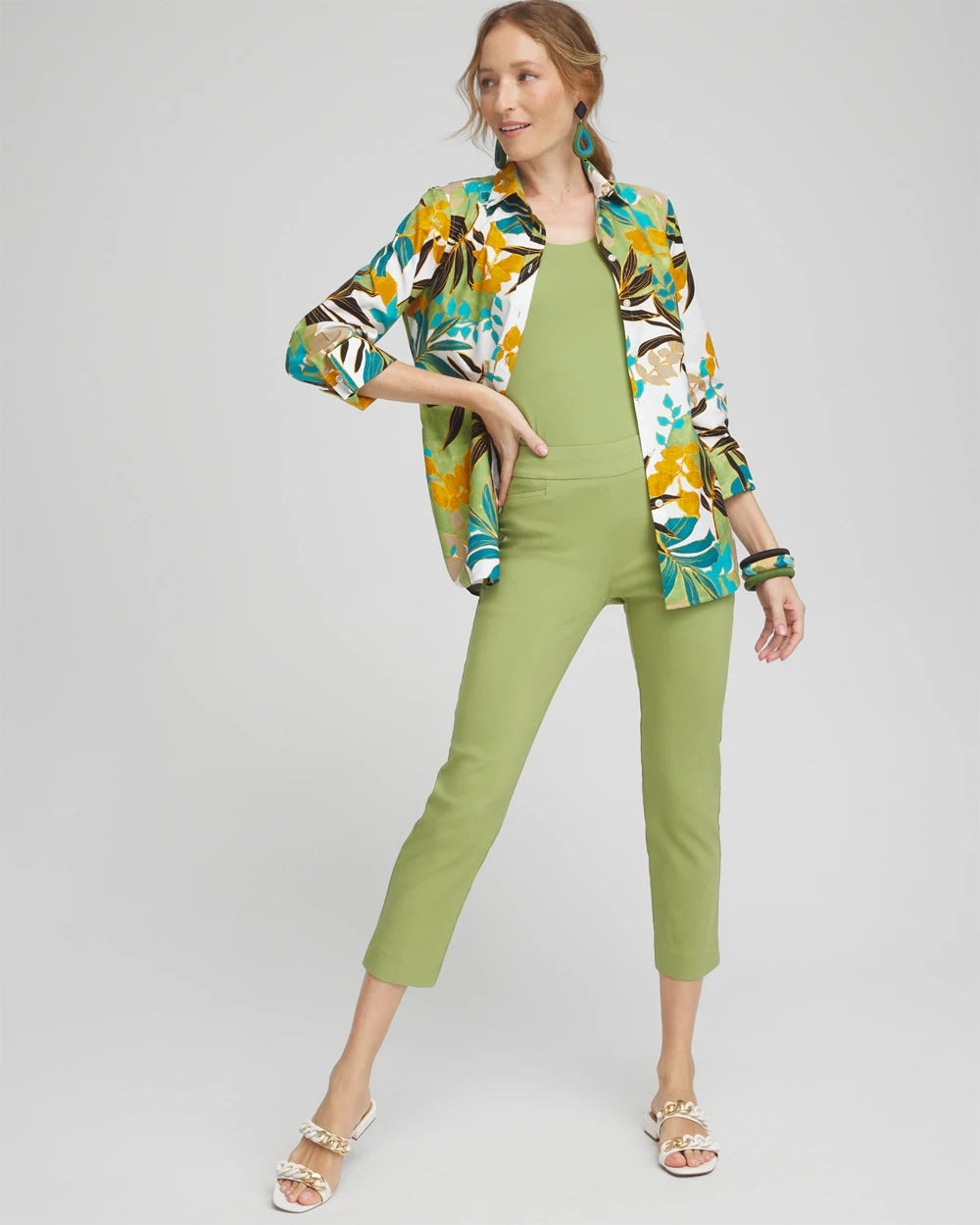 Spanish Moss Brigitte™ Pull-On Slim Cropped Pants