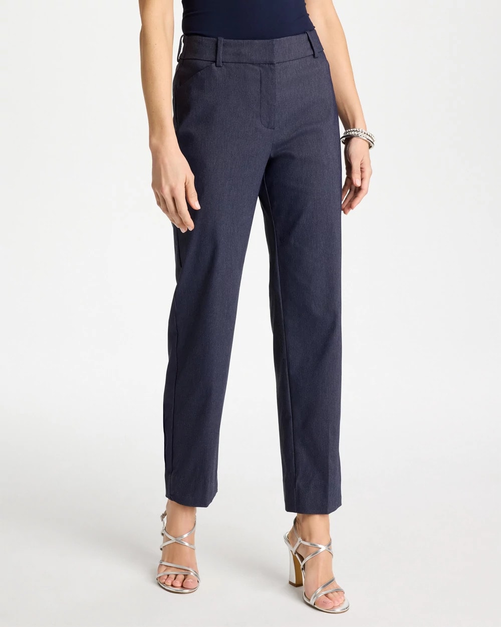 Indigo Emme Fly Front Straight Ankle Pants
