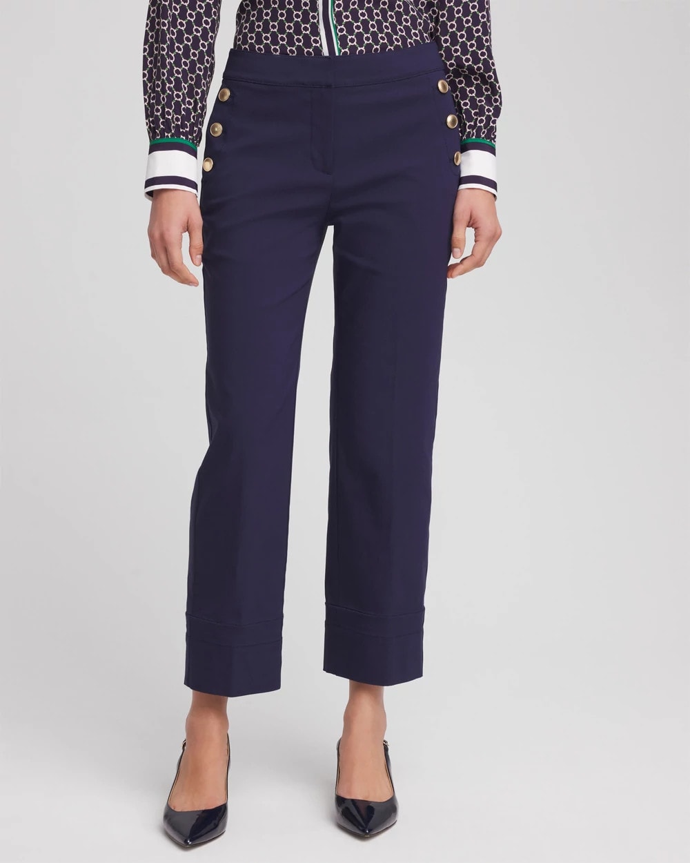 Passport Blue Emme Sailor Straight Crops